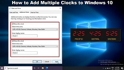 How to Add Multiple Time Zone Clocks to Windows 10 PC/laptop