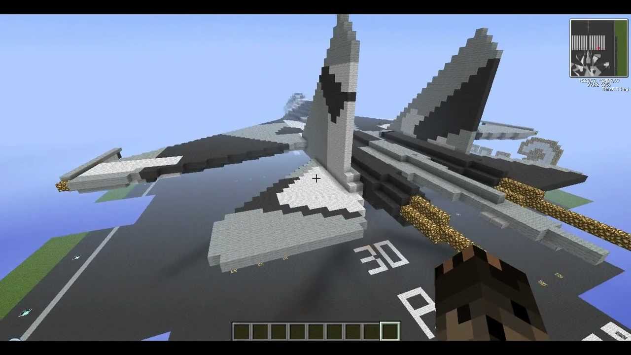 Minecraft fighter jet Sukhoi - 35 - YouTube