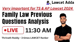 Family Law Previous Questions | TS & AP Lawcet 2024