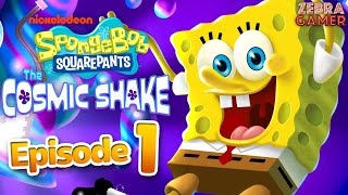 SpongeBob SquarePants: The Cosmic Shake Gameplay Walkthrough Part 1 - Bikini Bottom Destroyed!?