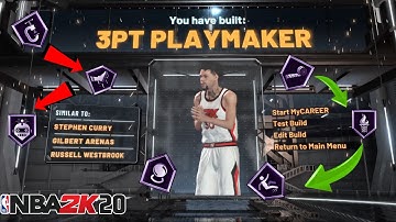 THIS GODLY 3PT PLAYAKER  BUILD IS THE BEST POINT GUARD BUILD IN NBA 2K20!!! 3PT PLAYMAKER TUTORIAL!
