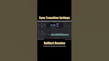 Save Transition Settings Presets in DaVinci Resolve [ How-To Tutorial ]