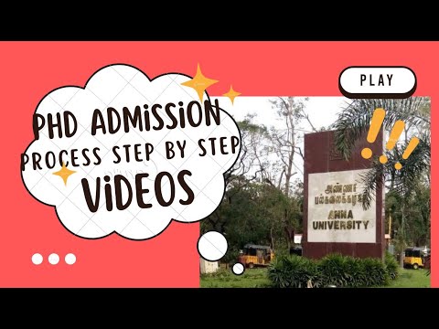 how to do phd in anna university