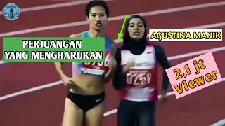 Perjuangan yang mengharukan Final Atlhetic women 1500m, Agustina Mahardika Manik