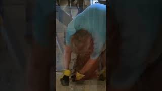 204 year old French house renovation replacing floor & widening hallway please like & Subscribe.