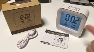 お勧め　目覚まし時計デジタル 温度計 湿度計 USB充電式