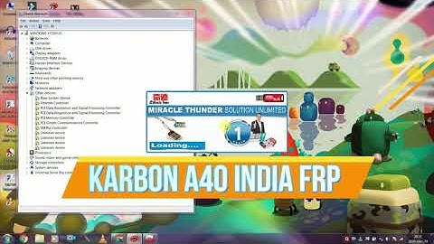 Karbonn A40 Indian FRP Unlock Miracle Box...Done...One Click FRP Unlock CPU NO Easy 100% .
