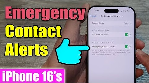 iPhone 16: How to Enable/Disable Emergency Contact Alerts