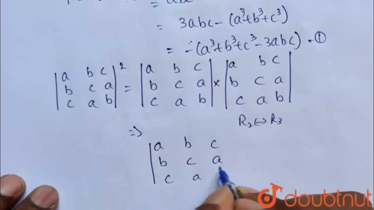Show that `|{:(a,b,c),(b,c,a),(c,a,b):}|^2=|{:(2bc-a^(2),c^(2),b^(2 ...