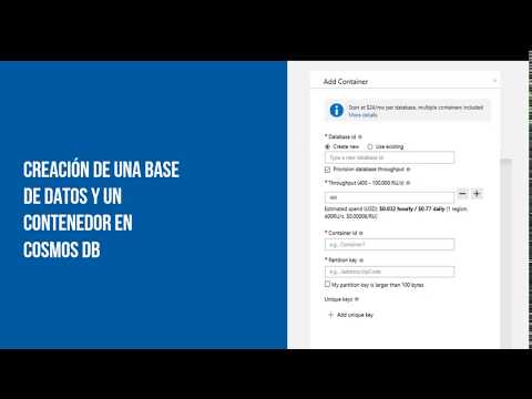 Video: ¿Qué es un contenedor en Cosmos DB?