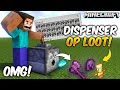 Minecraft but Dispenser Gives OP ITEMS...