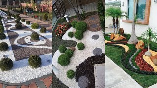 DIY Gravel Landscaping Ideas | White Gravel Landscaping Ideas #landscaping #diy #backyardgarden