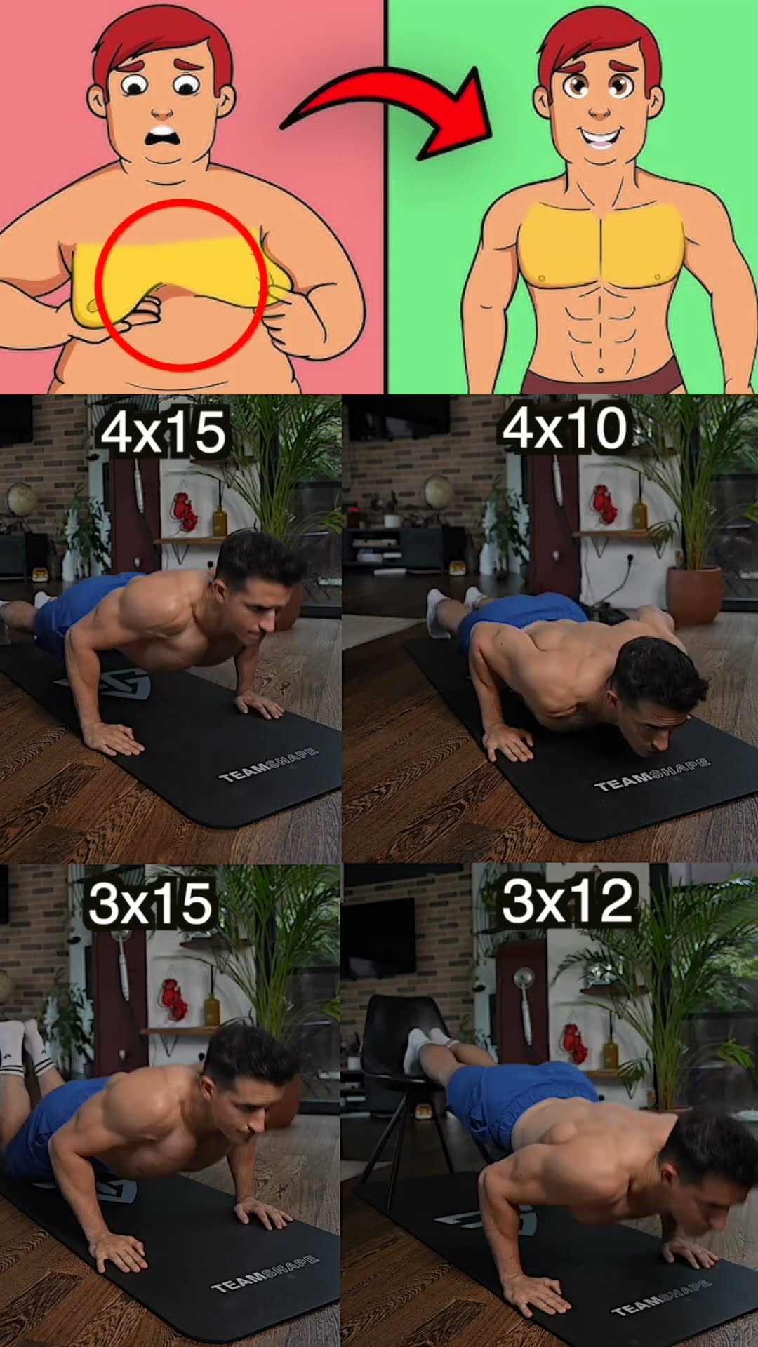 Best chest workout at home !! ?
