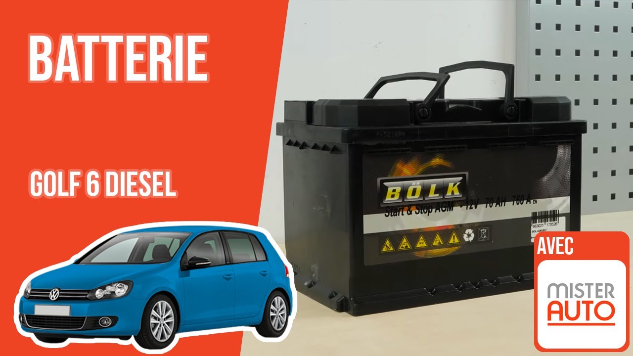 Changer la Batterie Golf 6 1.6 TDI 🔋 