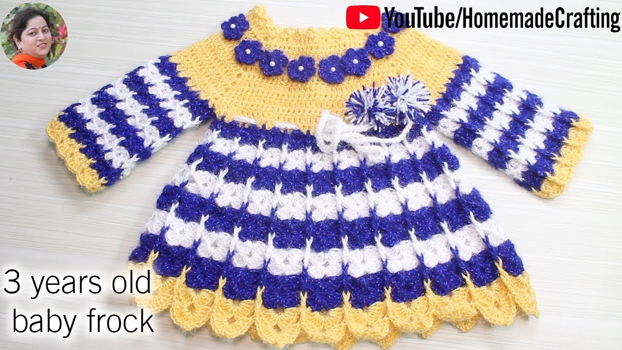 crosia ki baby frock