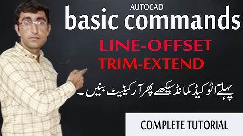 Autocad basic command line-offset-trim-extend