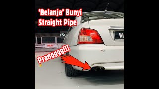 'Belanja' Bunyi Straight Pipe | Proton Waja GSR