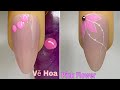 Easy Pink Flower Nails Art For Beginner 💖Vẽ Hoa Xuân Hè 💅New Nails Design 💝 New Nails