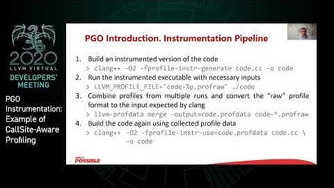 2020 LLVM Developers’ Meeting: “PGO Instrumentation: Example of CallSite-Aware Profiling”