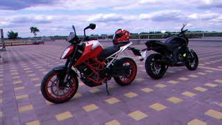 Порівняння KTM 390 DUKE vs Bajaj Dominar 400 | Тест Драйв *обережно рос мова!*