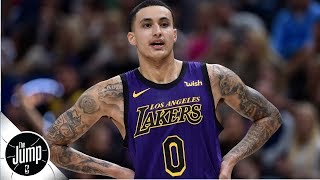 What was Kyle Kuzma doing tweeting at halftime of a Lakers game? | The Jump