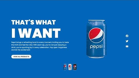 Pepsi landing Page | Elemntor Design Tutiorial | Wordpress Designs