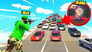 1 Sniper Vs 200 Cars Gta 5