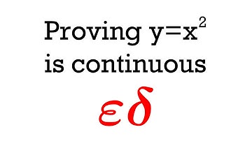 Proving x^2 is continuous using the epsilon delta definition