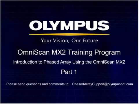PAUT OmniScan MX2 Training Program Part 1