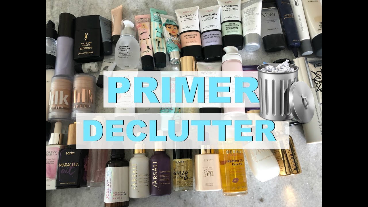 Decluttering 50 Primers Makeup Primer Collection Declutter Decluttering 50 Primers Makeup Primer Collection Declutter Makeupmolly
