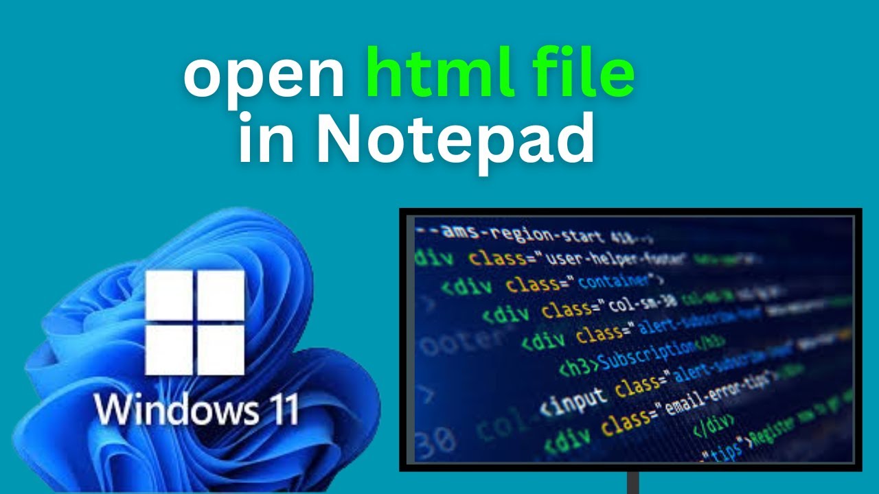 how to open html file in notepad in windows 11 | html file ko notepad ...