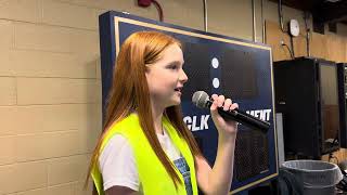 Tirzah sings national anthem at cahs varsity football game 2023