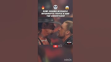 Raw: Shawn Michaels interrupts Triple H and The Undertaker 🤯😳#undertaker #tripleh #short