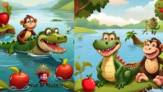 'The Crocodile🐊 and The Monkey🐒'. English short story 📚 by Tale Of Tales 105 views 3 months ago 3 minutes, 21 seconds