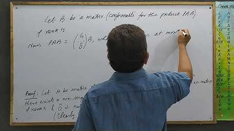 Rank of a Matrix 14[Rank of Product of two Matrices] by Yogendra Bahadur Singh