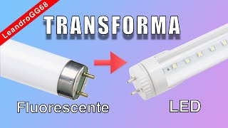 TRANSFORMA una luminaria FLUORESCENTE a LED