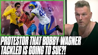 Streaker Who Got Tackled By Bobby Wagner Files Police Report, Trying To Sue?! | Pat McAfee Reacts