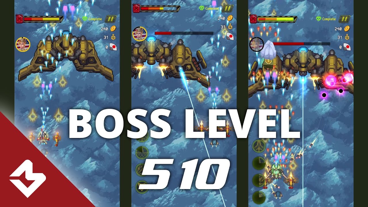 Boss Level 510 - Gargoyle - 1945 Air Force Game (Easy, Medium & Hard)