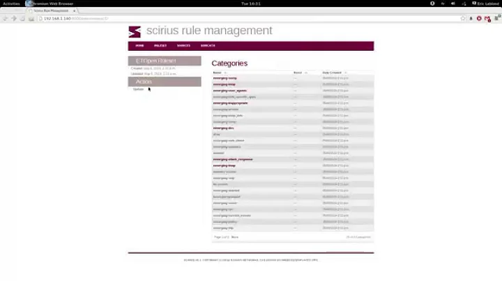 Scirius: creating and applying a ruleset