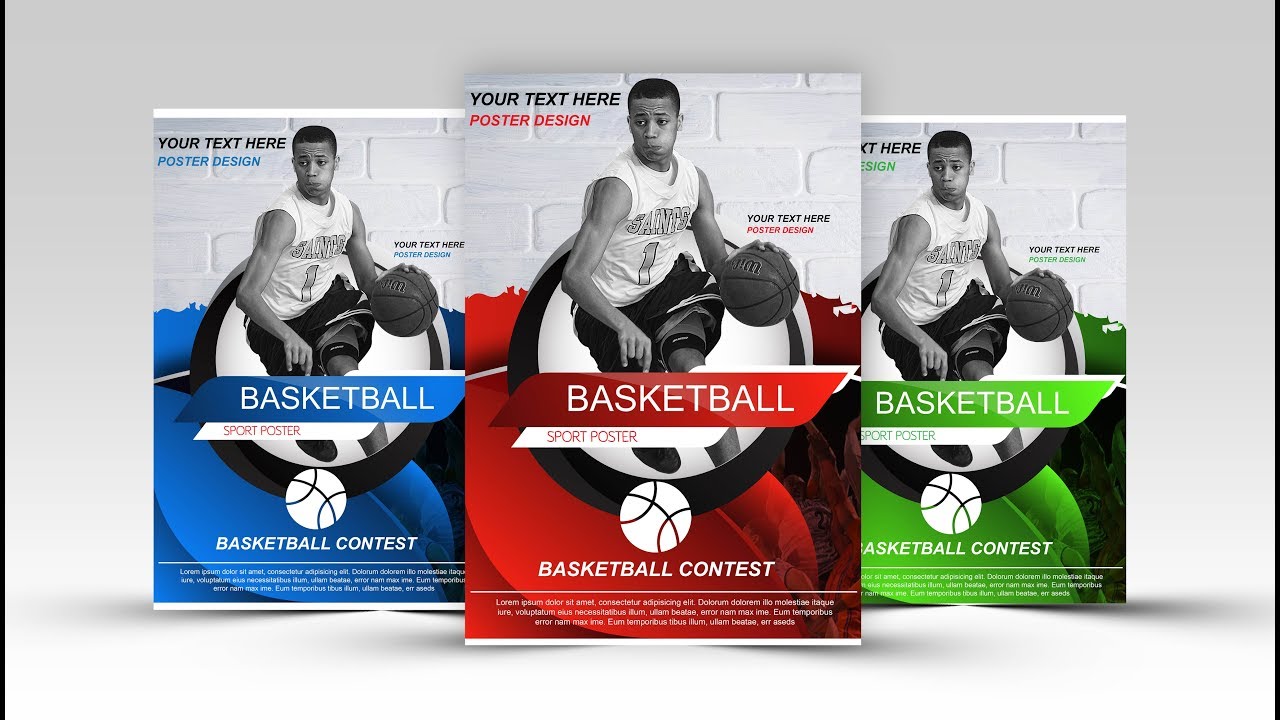 create a basketball sports poster with adobe illustrator