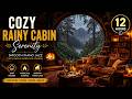 Cozy Rainy Cabin Serenity Smooth Piano Jazz With Rain Fireplace Sounds For Study Work Focus 