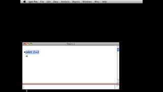 IGOR Pro Guided Tour 1: 3.4 The Command Window