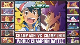 WORLD CHAMPION ASH vs WORLD CHAMPION LEON | Final Pokémon Battle (USUM Rematch)