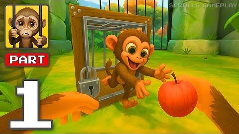 I Am Monkey - Gameplay Walkthrough Part 1 - Swing Jump And Collect Bananas (iOS, Android)