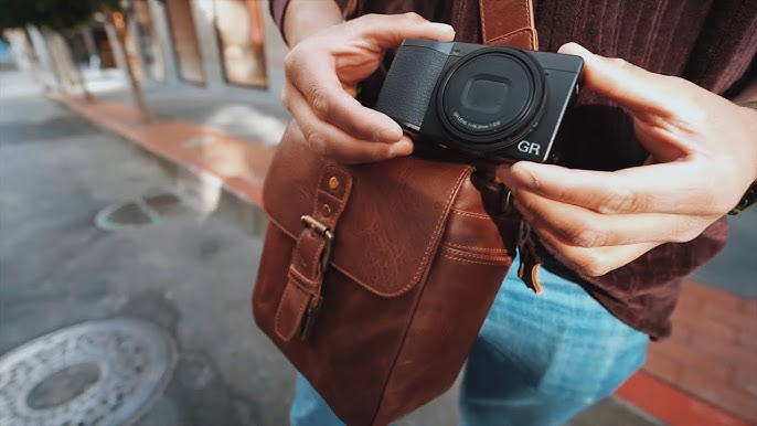 MegaGear Pebble Top Grain Leather Camera Messenger Bag for Mirrorless,  Instant and DSLR Cameras