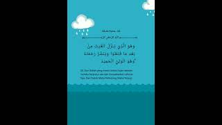 Surah As Syura Ayat 28 #Shorts #Hujan #banjir #macet #hijrah #belajarngaji #dakwah #muslim #islam
