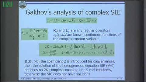 WHTW01 | Prof. Alexander Galybin | Application of  the Wiener-Hopf approach to incorrectly posed BVP