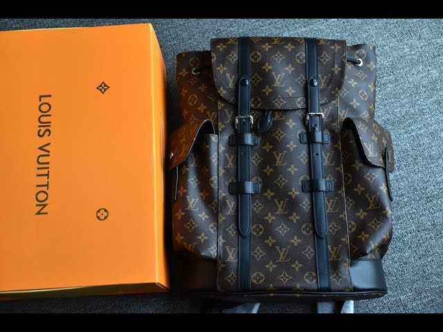 Christopher PM Backpack - Luxury Monogram Macassar Canvas Orange