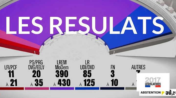 Premier tour des élections législatives – 11 juin 2017 (France 2) – Les résultats à 20H