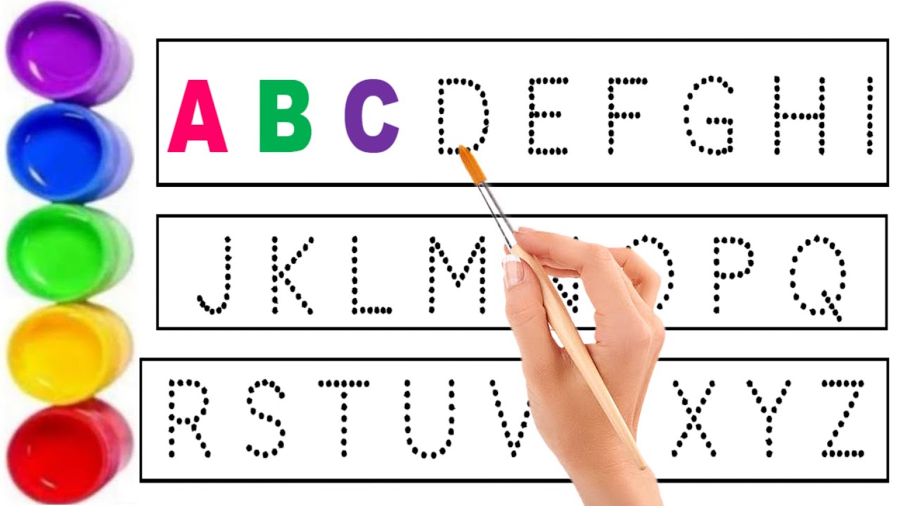 🖌️ Learn ABC A–Z with Colour Painting & Tracing | Kids Fun Learning Video | ABC123 Magic Minds